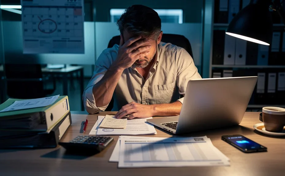 Professionnel stressé après une DSN déposée en retard et une pénalité de 180 euros
