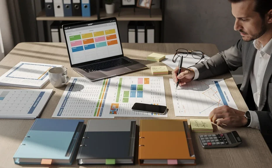 Tableau de suivi CFE pour trois sites la même semaine, image d’un suivi d’échéances en entreprise